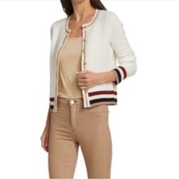 L'Agence Archer Ivory Cardigan NWOT - Picture 4 of 9